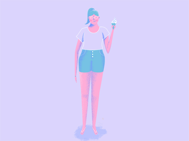 girl holding an ice cream